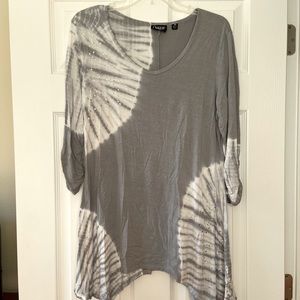 Asymmetrical embellished tunic